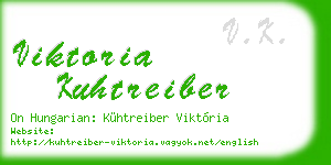 viktoria kuhtreiber business card
